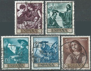 España #1095, #1098, #1100 y #1102 - 1103  1962