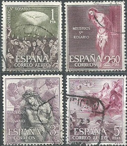 España #1143 y #1146 - 1148   1962