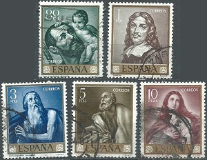 España #1162 - 1163 y #1166 - 1168   1963