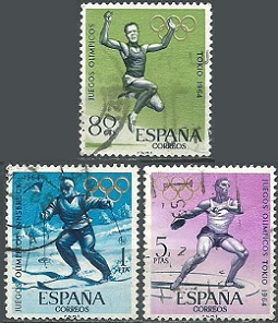 España #1267 - 1268 y #1270  1964