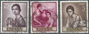 España #1296, #1302 y #1304   1965