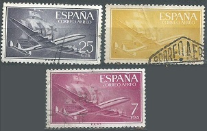 España #C148, #C154 y #C156 1955