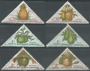 Gabon #J34 - J39  1962  Nuevas