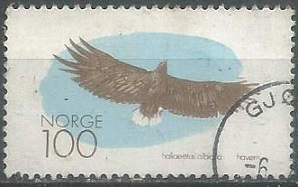 Noruega #554 1970 "Águila marina de cola blanca"