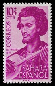 Sahara Español #B26 1953 Nueva sin goma