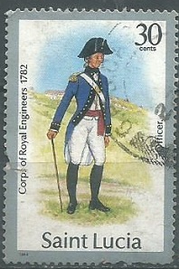 Santa Lucia  #751  1985 (con daño lateral)