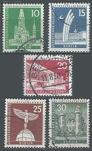 Alemania  Berlin #9N126 - 9N130  1956