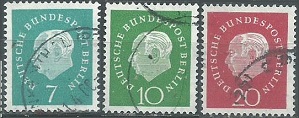 Alemania  Berlin #9N165 - 9N167  1959
