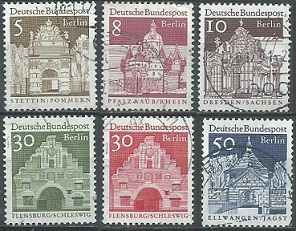 Alemania Berlin #9N235 - 9N237, #9N239 - 9N240 y #9N242 1966
