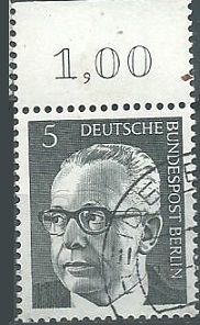 Alemania Berlin #9N284 1970 con viñeta