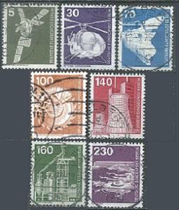 Alemania Berlin #9N359, #9N362, #9N366, #9N368, #9N370, y #9N375 1973