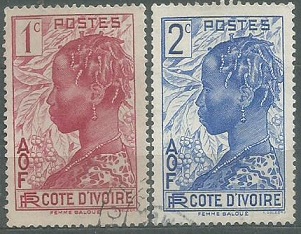 Costa de Marfil #112 - 113   1936