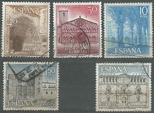 España #1355 - 1356. #1359 - 1360 y #1362  1966