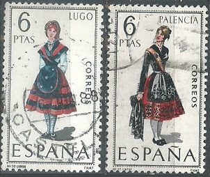 España #1421 y #1428  1968