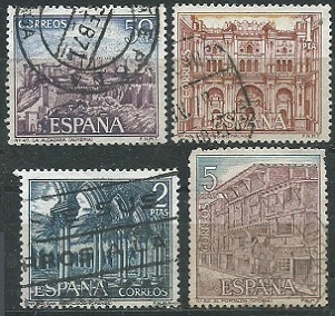 España # 1616 - 1617, #1619 y #1621   1970