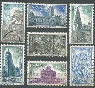 España # 1642, #1645, #1649, #1651, #1654, #1657 y #1661  1971