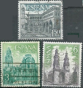 España #1581 - 1582 y #1584  1969