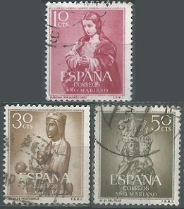 España #804 y #807 - 808   1954