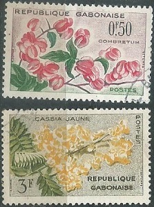 Gabon #154 y #157 1961