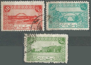 Iran #877, #879 y #886   1944