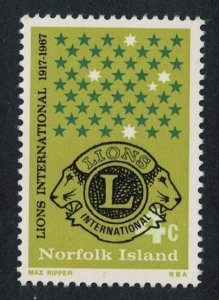Islas Norfolk #114 1967  Nueva NH "50 Años del Club de Leones"
