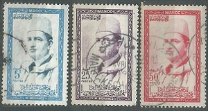 Marruecos #1, #4 y #6 1956