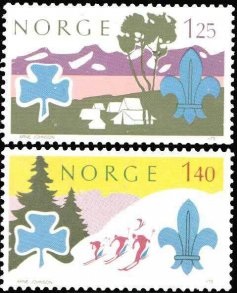 Noruega #656 - 657   1976  Serie completa  Nuevas "Scouts"