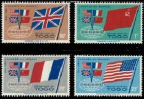Togo #382 - 385 1960 Serie completa Nuevas (Hinged) "Cumbre de Francia"
