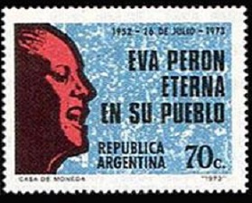 Argentina #1003  1973  Nueva  "Eva Peron"