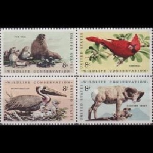 ESTADOS UNIDOS # 1467a  1972 Serie completa en cuadro Nuevas sin goma