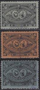 Guatemala #61 - 63   1897  #Presidente J.M. Reyna Barrios y escudo de Armas"