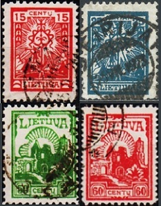 LITUANIA #166 y #168 - 170 1923
