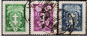 LITUANIA #212 - 213 y #215 1927
