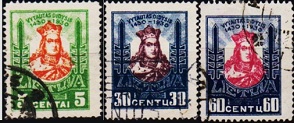 LITUANIA #244, #247 y #250 1930