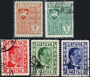 LITUANIA #296 - 300  1934
