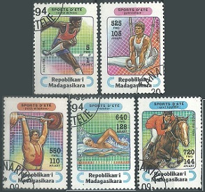 Madagascar #1264 y #1266 - 1269   1995