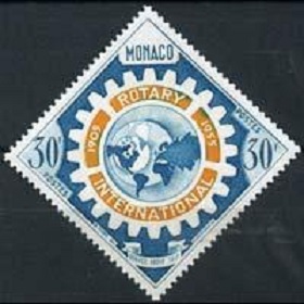 Monaco #353  1955  Nueva  "50 aniversario de la creacion del Club de Rotarios Internacional""