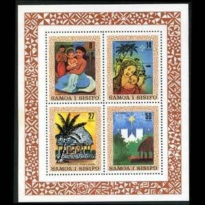 Samoa #542a 1980 H.S. Nueva "Obras de John Poynton, Lealofi F. Siaopo, Pasila Feata y R P Aiono - Navidad"