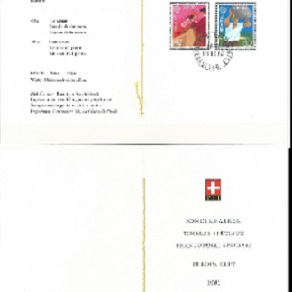 Suiza #699 - 700  1981 Libreta informativa F.D.C.  Serie Completa  "C.E.P.T - Tradiciones suizas"