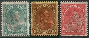 Venezuela #114 - 115 y #119  1893