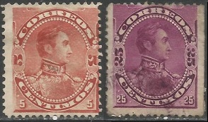 Venezuela #123 y #125  1893