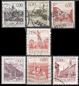 Yugoslavia #1065 - 1067, #1069, #1071 y #1073 - 1073A  1972