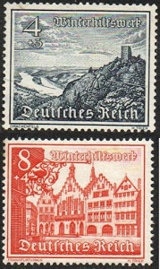 Alemania, III Reich #B161 y #B164 1939 Nueva (hinged)