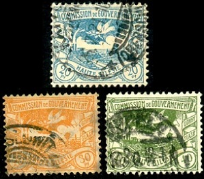 Alta Silesia #20 y #22 - 23 1920 "Paloma de la paz sobrevolando planta siderurgica"