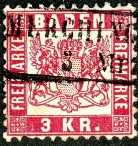 Baden Estado Aleman #27  1868 "Escudo de armas"