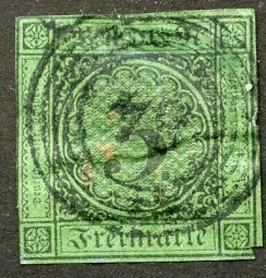 Baden Estado Alemán #7  1858  !/2 Precio de catalogo