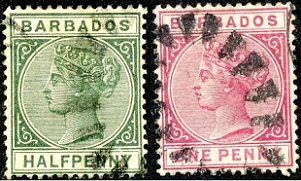 Barbados  # 60 - 61  1882