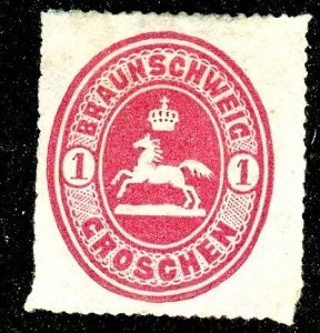 Brunswick  Estado Aleman  # 24 1865 Nueva (Hinged)