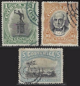 COSTA RICA  #45 y #47 . 48  1901