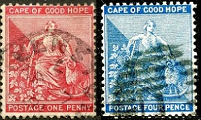 Cabo de Buena Esperanza  #24(1871) y #27(1876)